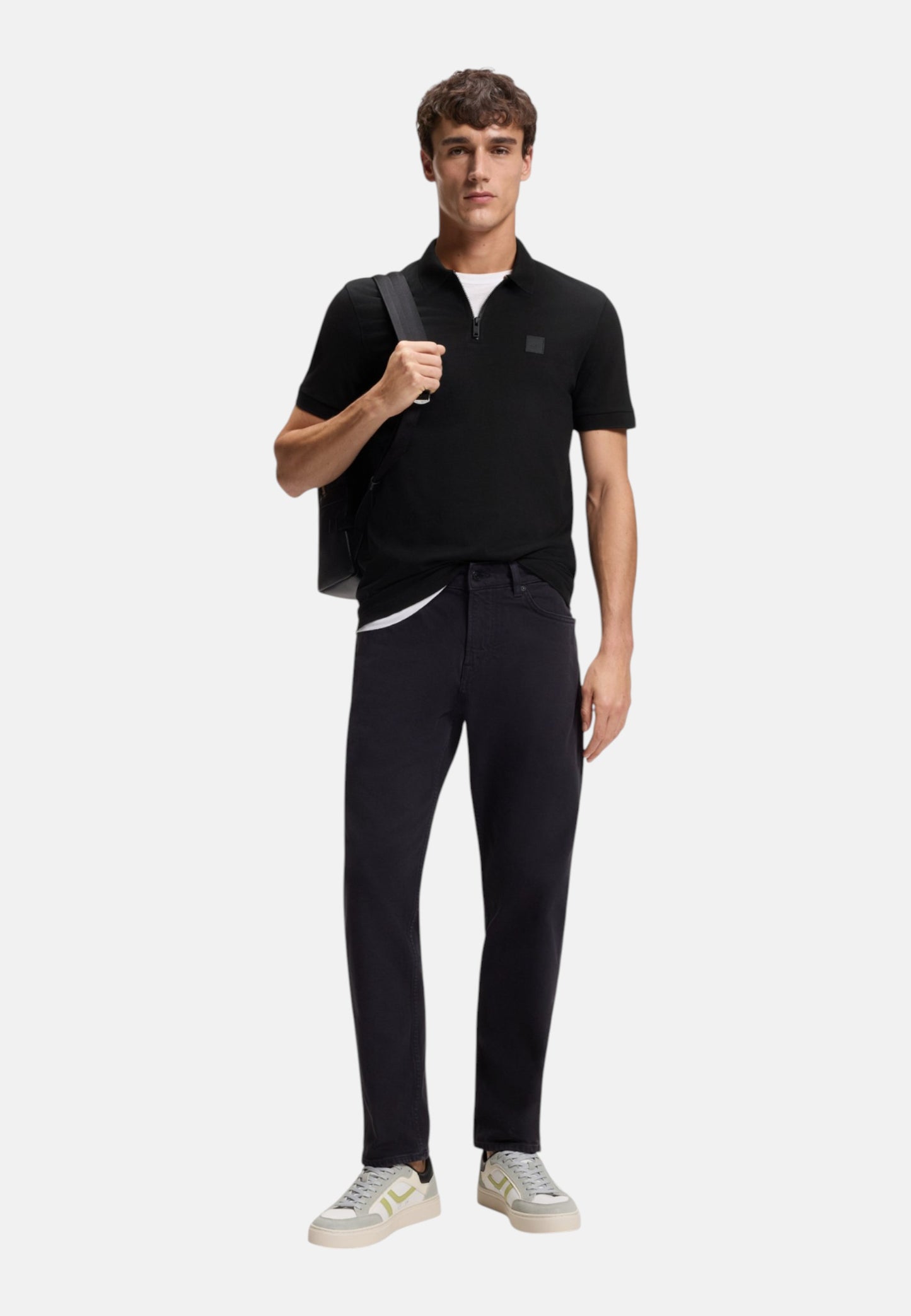 Polo Manica Corta Uomo Boss Con Zip  50537507
