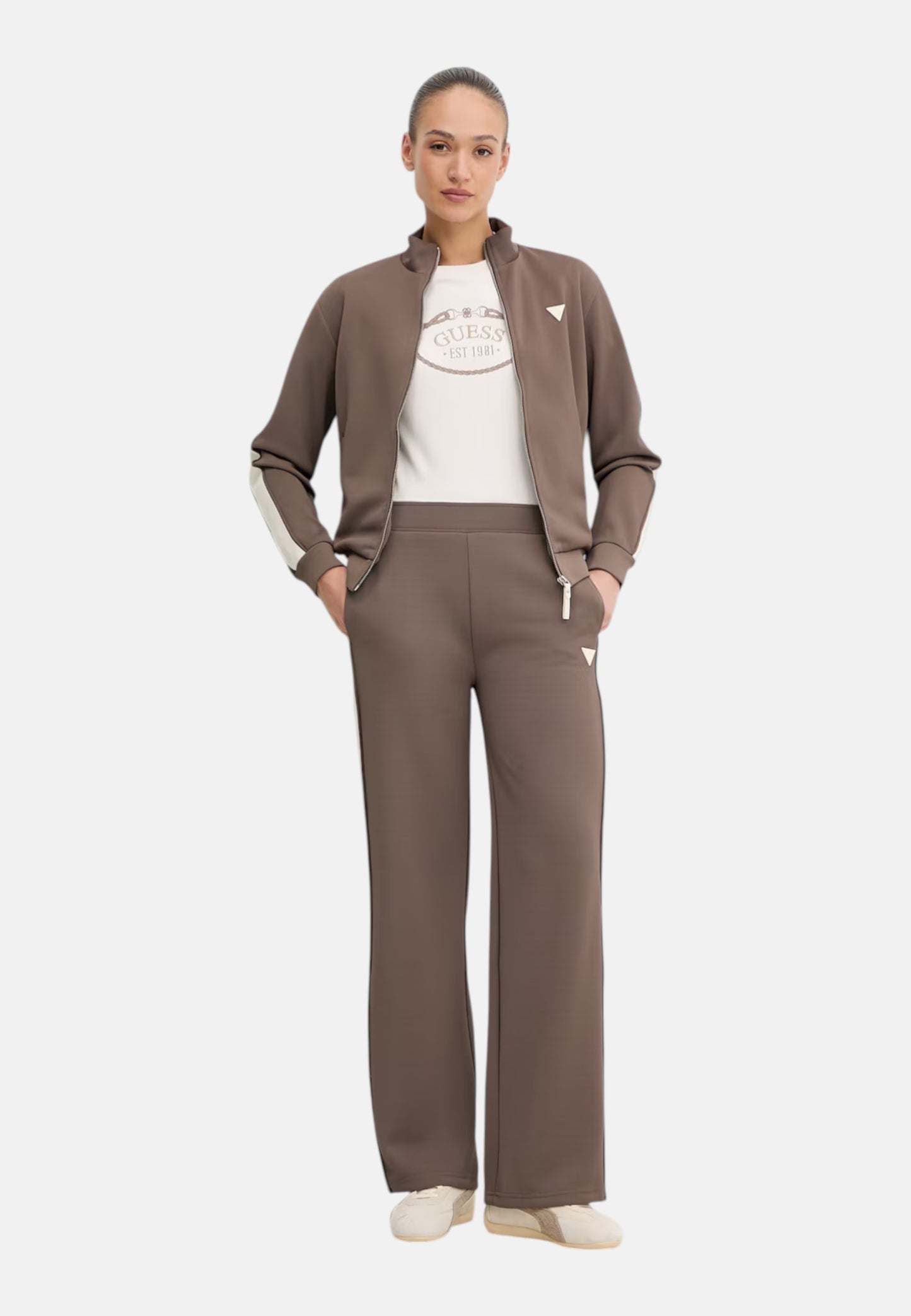 Felpa Con Zip Donna Guess  Marlene V6RQ09KCYF2