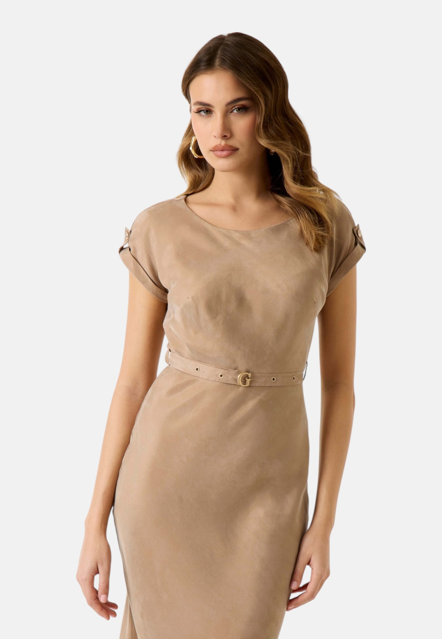 Vestito Lungo Donna Guess Con Cintura Dalia W6GK50W1950