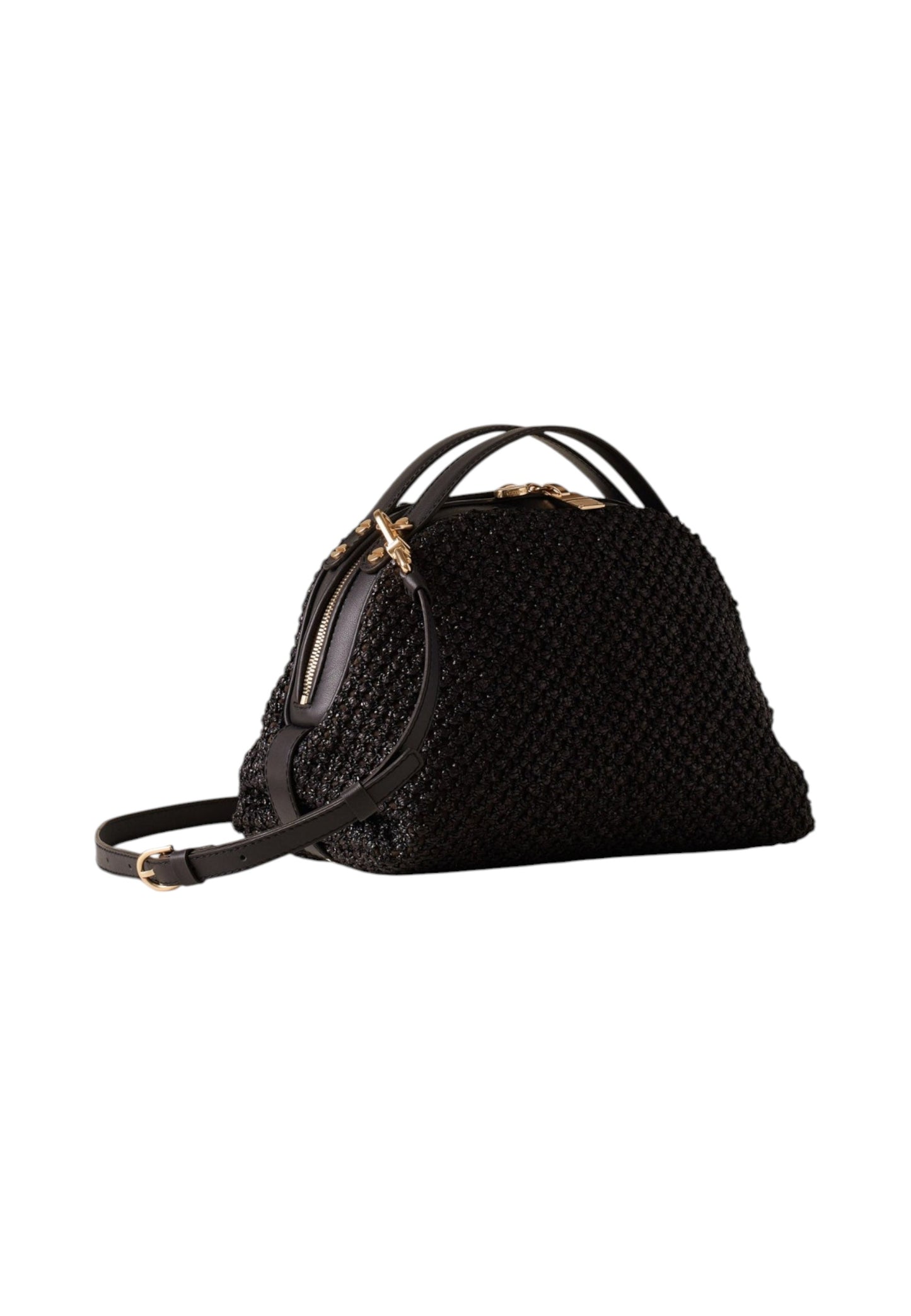 Borsa A Mano Donna Borbonese BaulettoSmall In Paglia Traforata Con Tracolla Sexy 910103800379