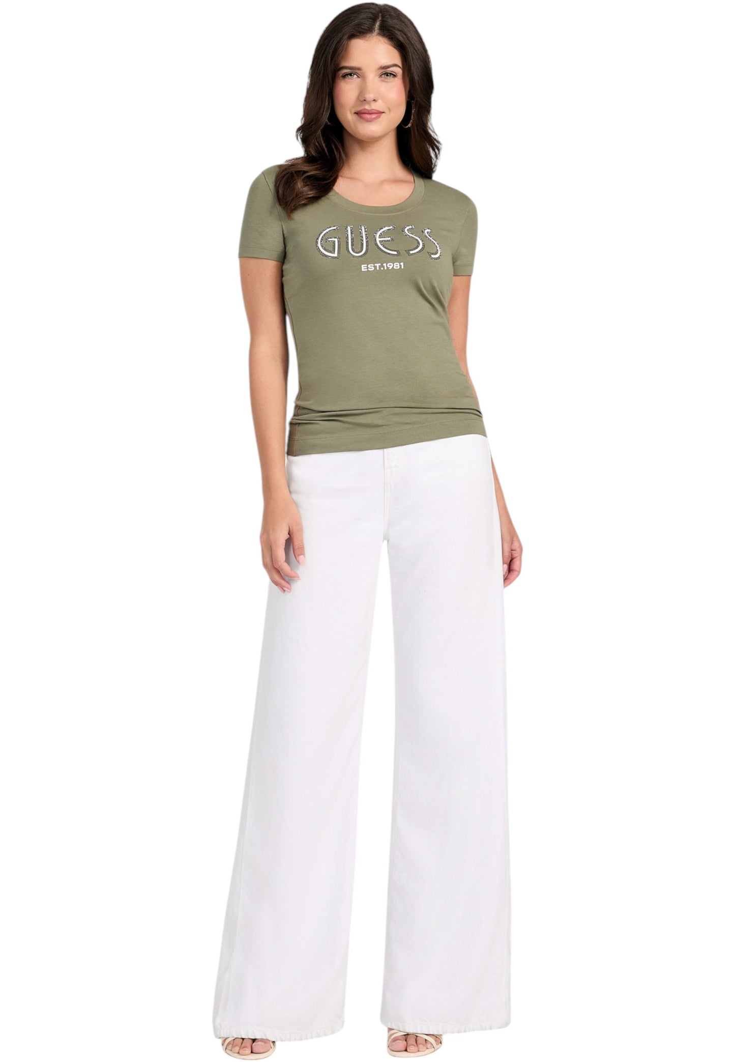 T-Shirt Manica Corta Donna Guess  Guess Logo W5YI05J1314