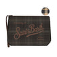 Pochette  Unisex Mc2 Saint Barth Chiusura Con Zip, Laccetto Laterale, Fantasia Tartan Scura Aline Wax ALI0058-SCOTT-TARTAN