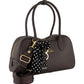 Borsa A Mano Donna Braccialini A Bauletto, Doppio con tracolla removibile e regolabile, Chiusura con zip, Una tasca interna portacellulare, Charm removibile con margherita e fiocco a pois, Dimensioni: 35 x 12.5 x 19 Cm Beth B19224YY