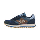 Sneakers Basse Uomo Sun68 Stile Running, Nylon E Suede, Maxi Logo, Bicolor Jaki 2.0 Bicolor Z46122