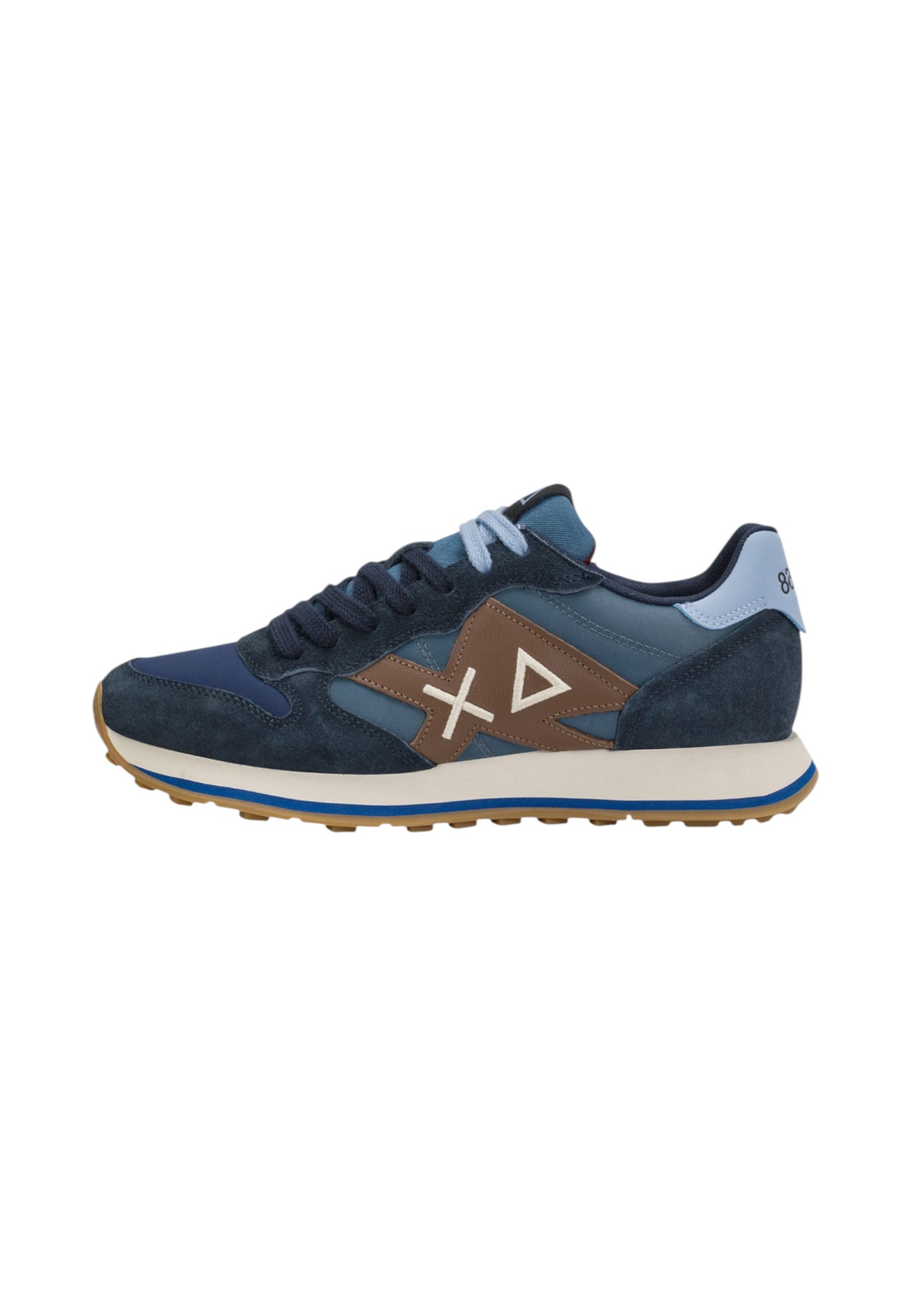 Sneakers Basse Uomo Sun68 Stile Running, Nylon E Suede, Maxi Logo, Bicolor Jaki 2.0 Bicolor Z46122
