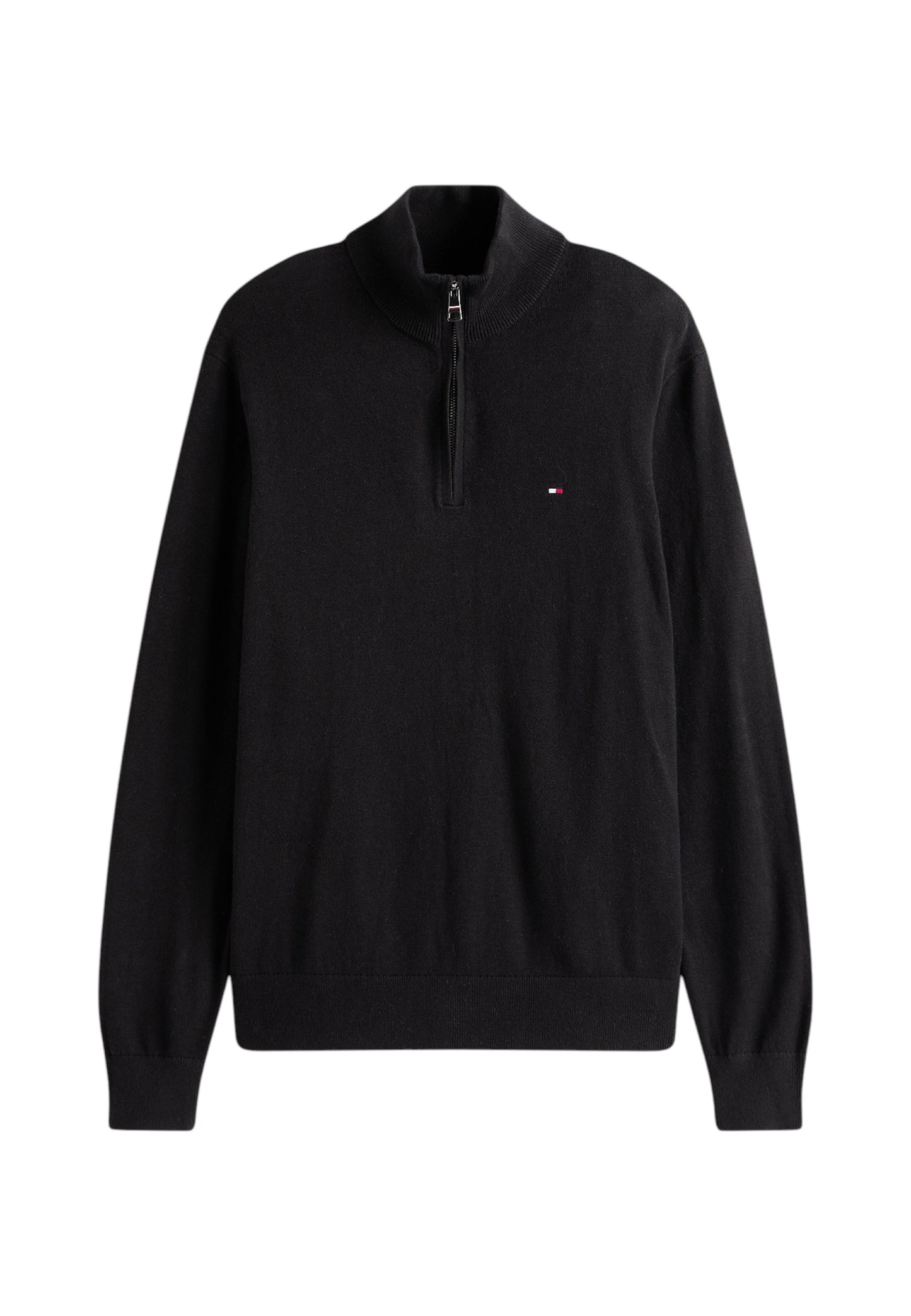 Maglione Collo Alto Uomo Tommy Hilfiger Con Mezza Zip Organic Cotton Cashmere Pima MW0MW28049