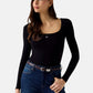 Body  Donna Guess Manica lunga, Scollo quadrato Gj W6YP21K4356