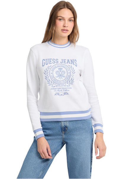 Felpa A Girocollo Donna Guess Regular Fit Tennis Crest W5YQ19K68I4