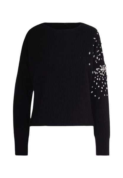 Maglione Scollo A Barca Donna Liu Jo Con Strass  CF5150MA74Q