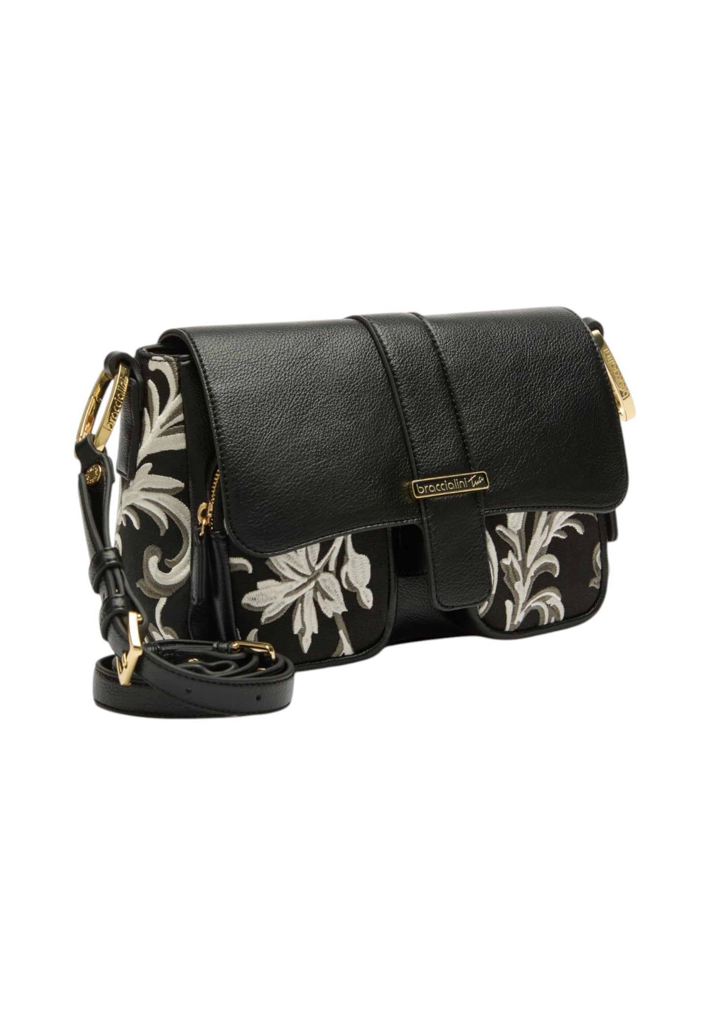 Borsa A Tracolla Donna Braccialini In mix Tessuto/Similpelle Con Ricami Esclusivi Jinny B19120TY