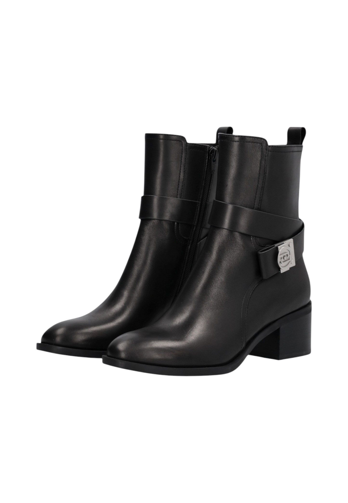 Stivaletti Tronchetti Donna Liu Jo In Pelle Con Tacco A Blocco E Cinturino Gioiello Janice 03 SF6055P0102