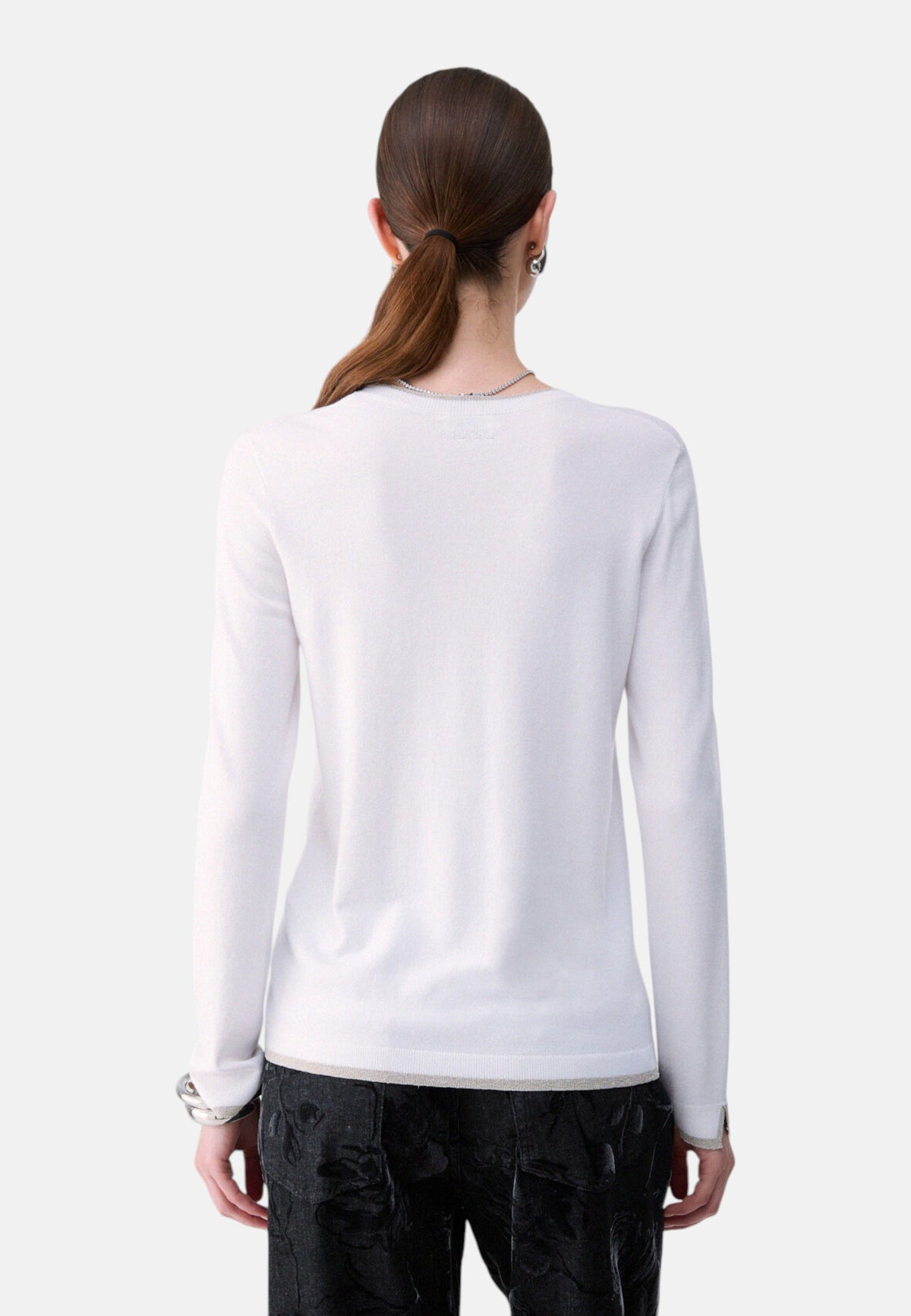 Maglia A Girocollo Donna Liu Jo Basic Fit  WF6015MS49I