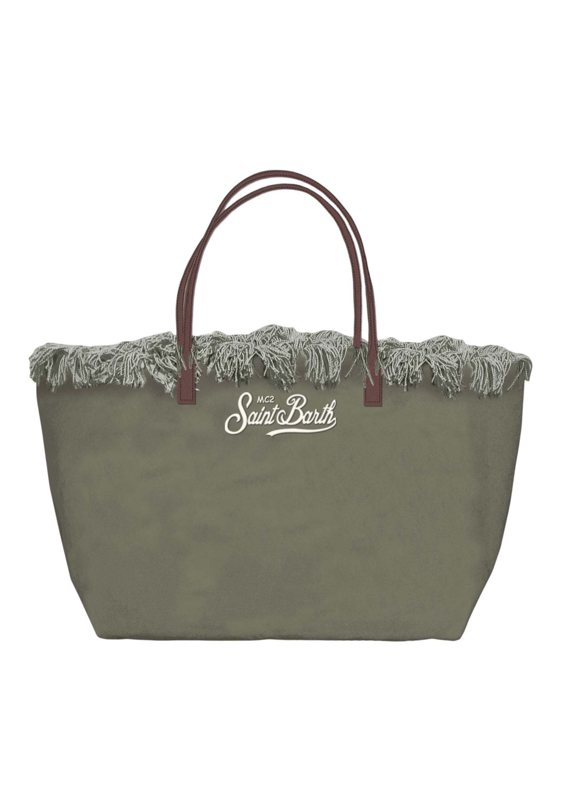 Borsa A Spalla Donna Mc2 Saint Barth Canvas City Bag Mid Fringe CBMF001