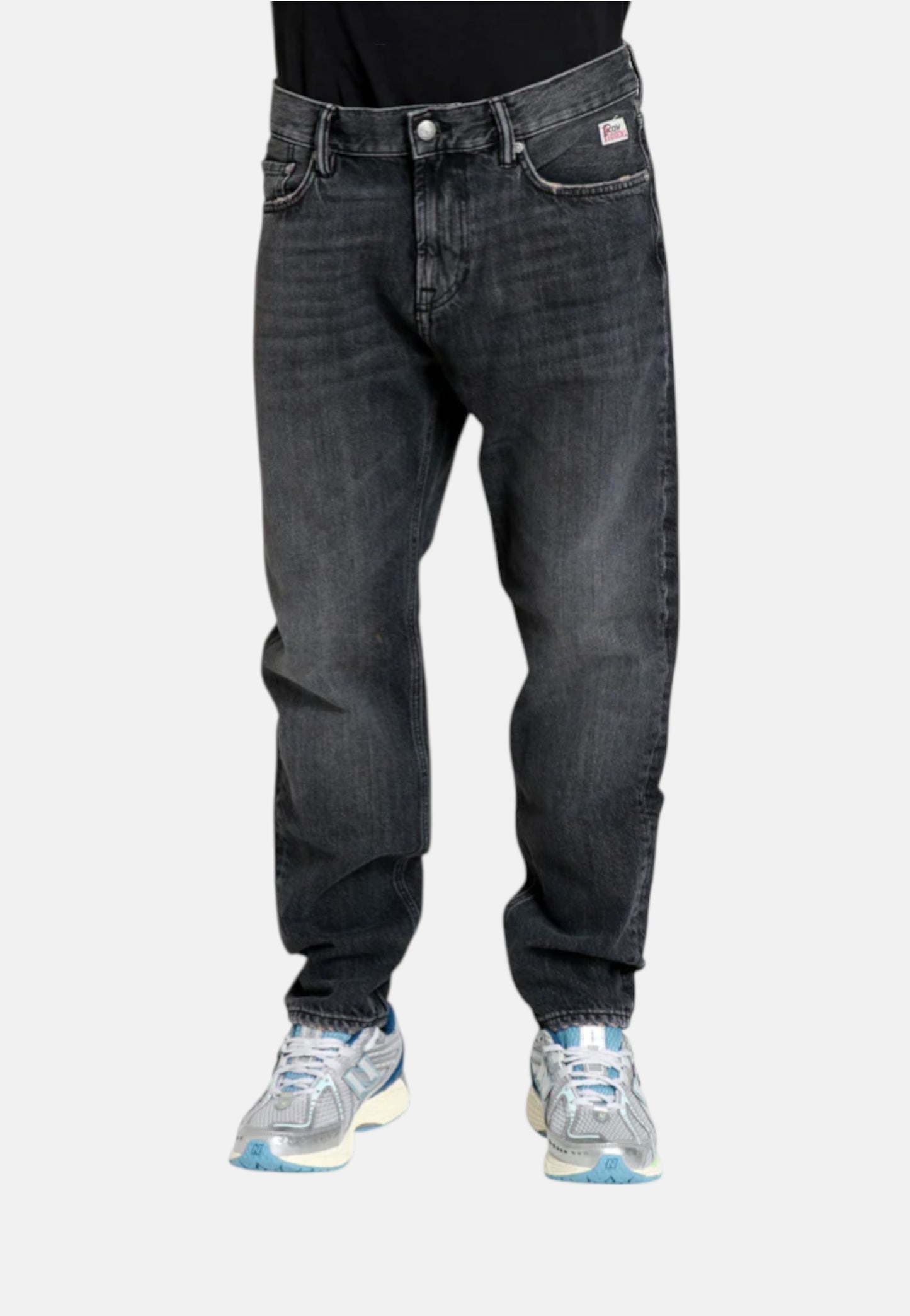 Jeans Carrot Fit Uomo Roy Roger's In Denim Nero Dapper RE-SEARCH Dalt villa RSC002N1263182