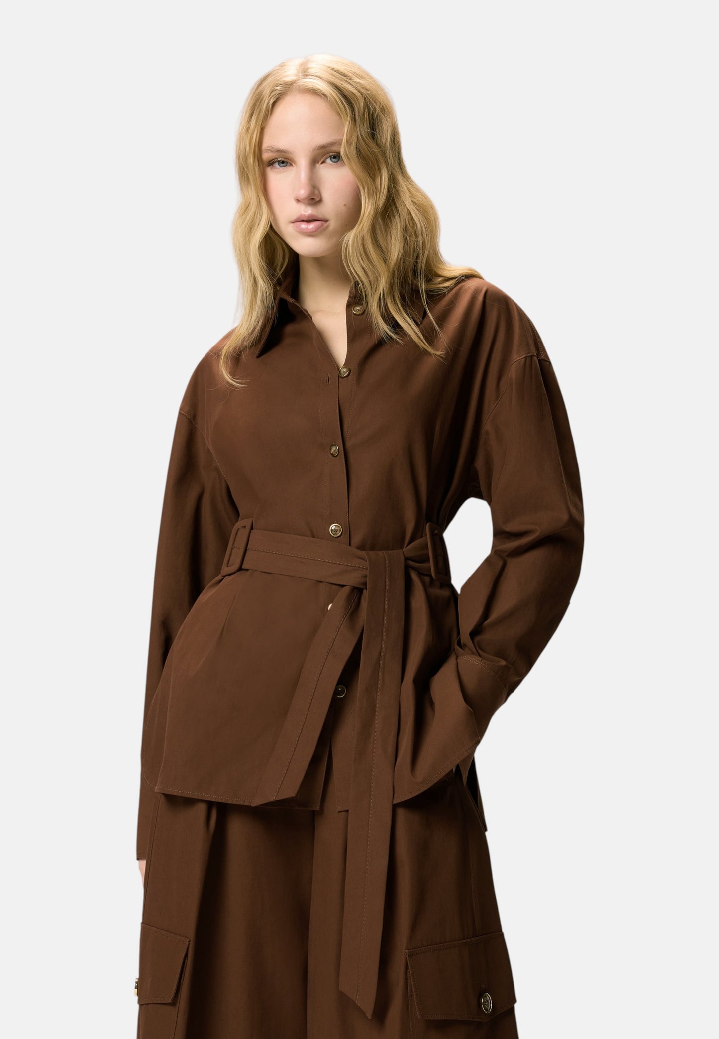 Giacca  Donna Pinko  Cheryl Overshirt Cotone Fluido 106153A2ER