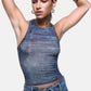 Top  Donna Liu Jo Effetto Denim Liu Jo feat ELODIE UA6505J1624