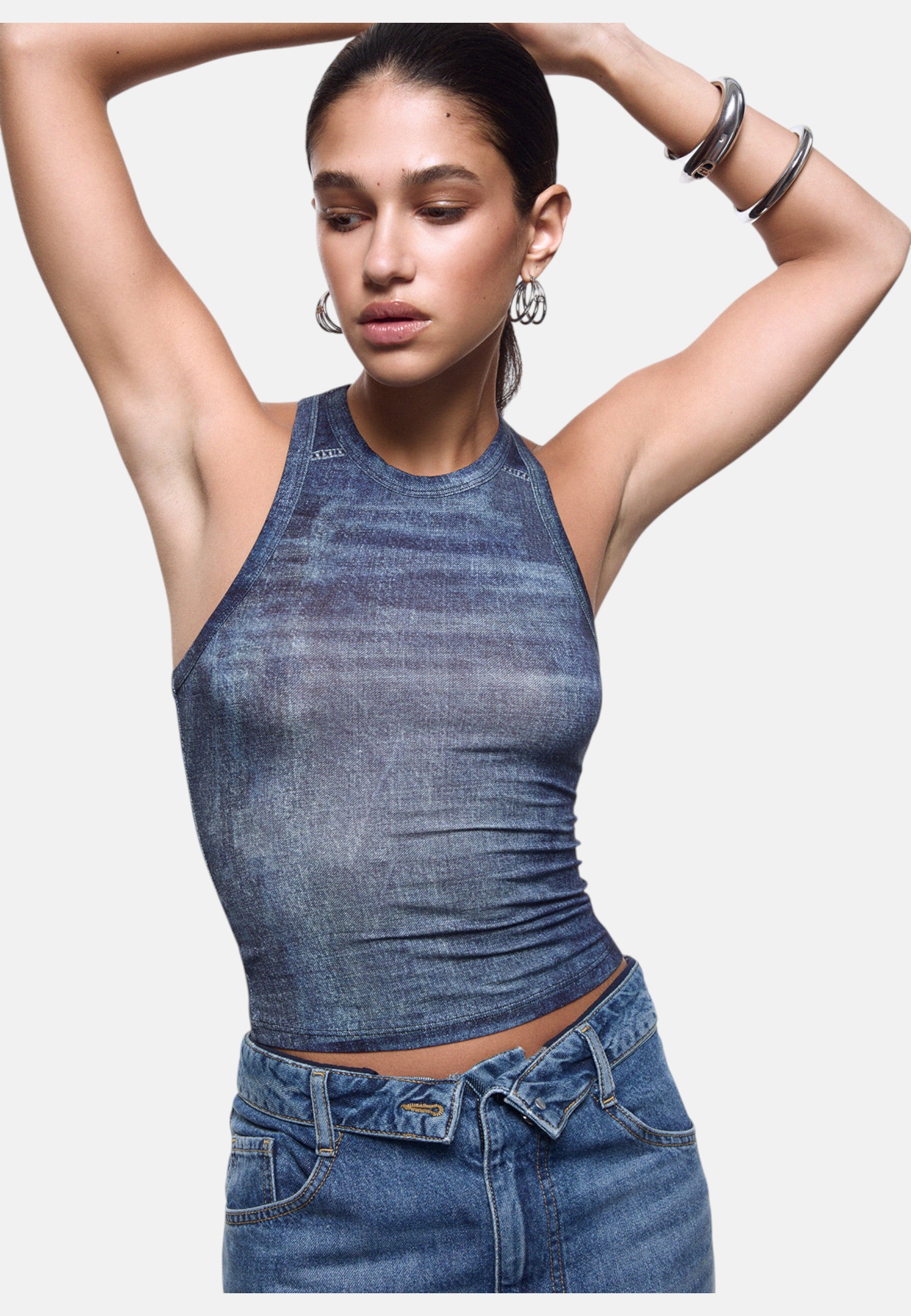 Top  Donna Liu Jo Effetto Denim Liu Jo feat ELODIE UA6505J1624