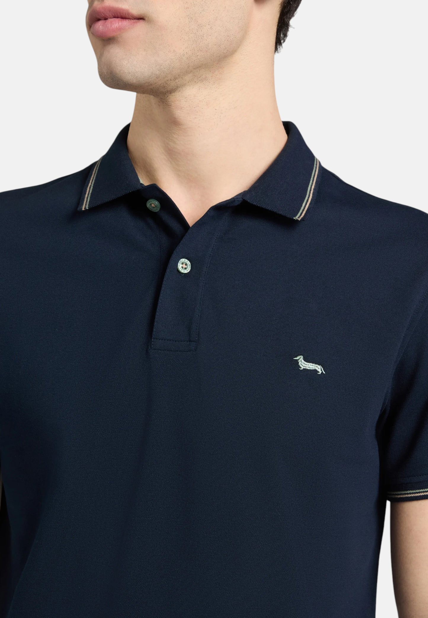 Polo Manica Corta Uomo Harmont & Blaine Con Orli E Righini A Contrasto  LNQ032020862