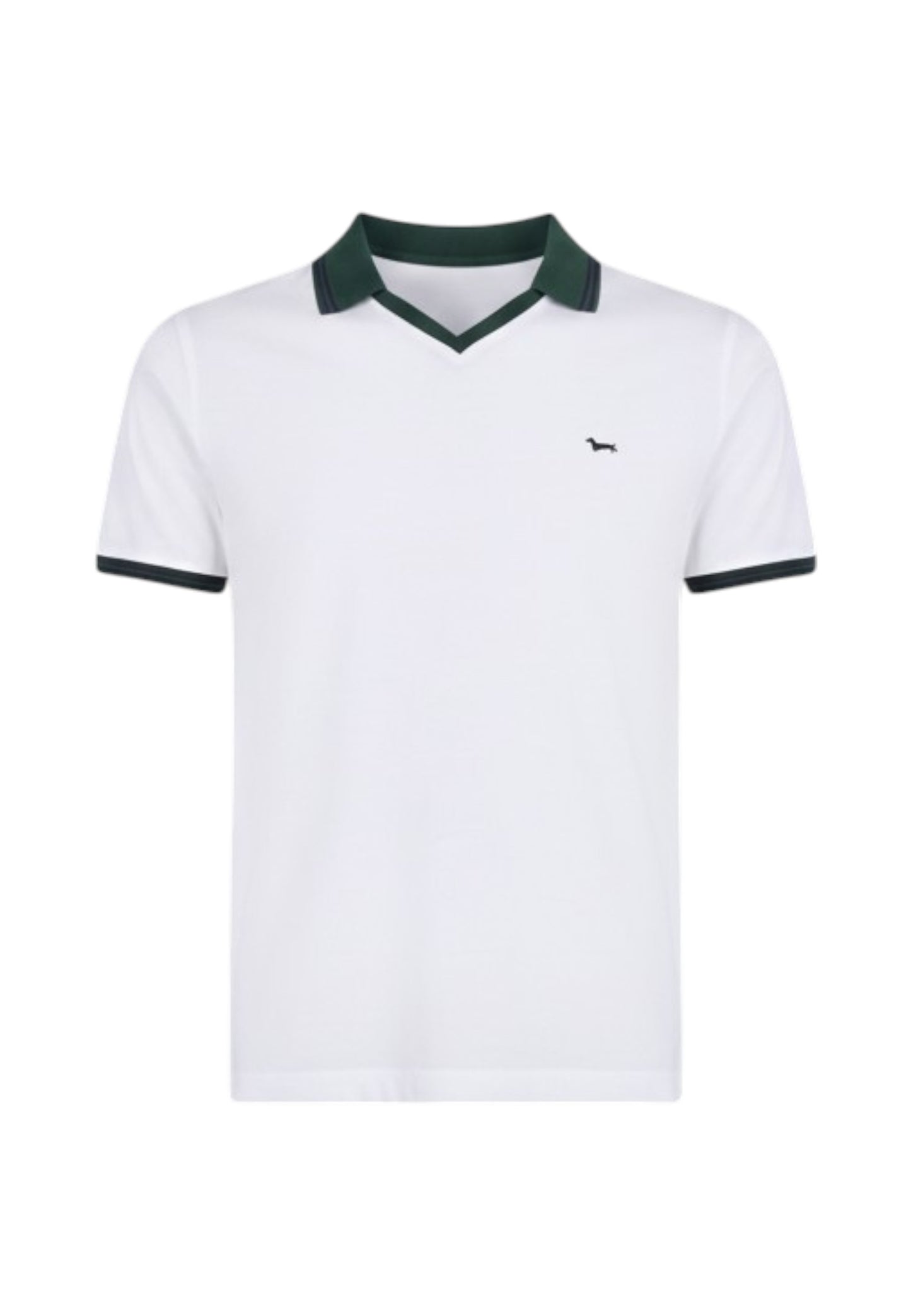 Polo Manica Corta Uomo Harmont & Blaine Collo Derby Con Fascia A Contrasto  LRQ460020004