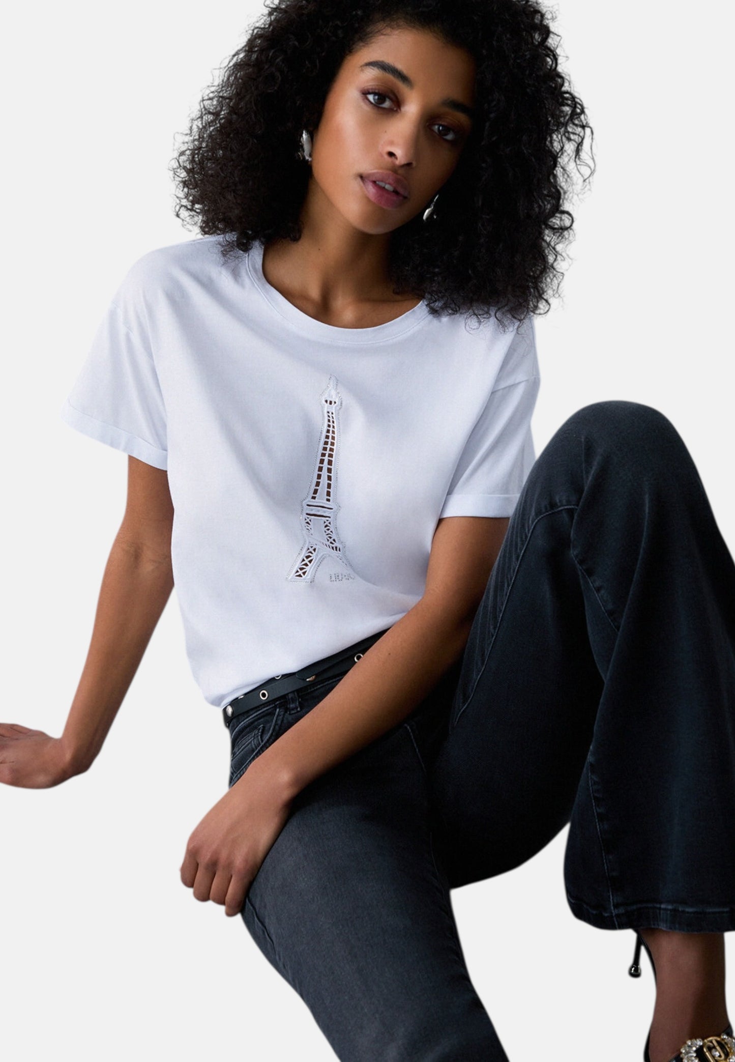 T-Shirt Manica Corta Donna Liu Jo Paris Ajour Eco Line WA6413JS904