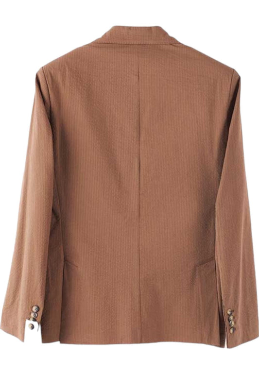 Giacca Blazer Uomo QB24 Due Bottoni Effetto Seersucker  CFC0115850003