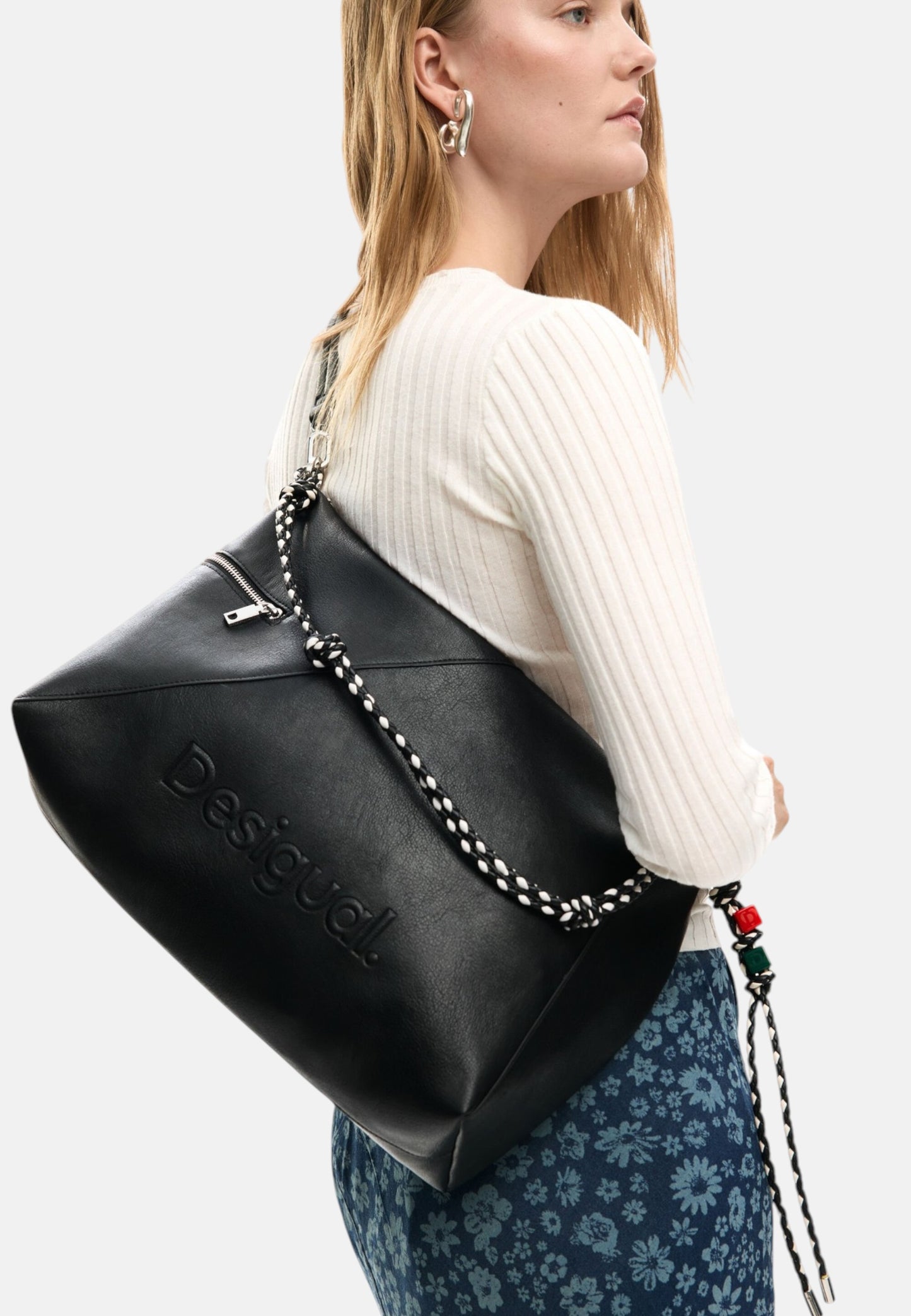 Borsa A Spalla Donna Desigual  Bag Half Logo Leiria 2.0 Black 26SAXP66