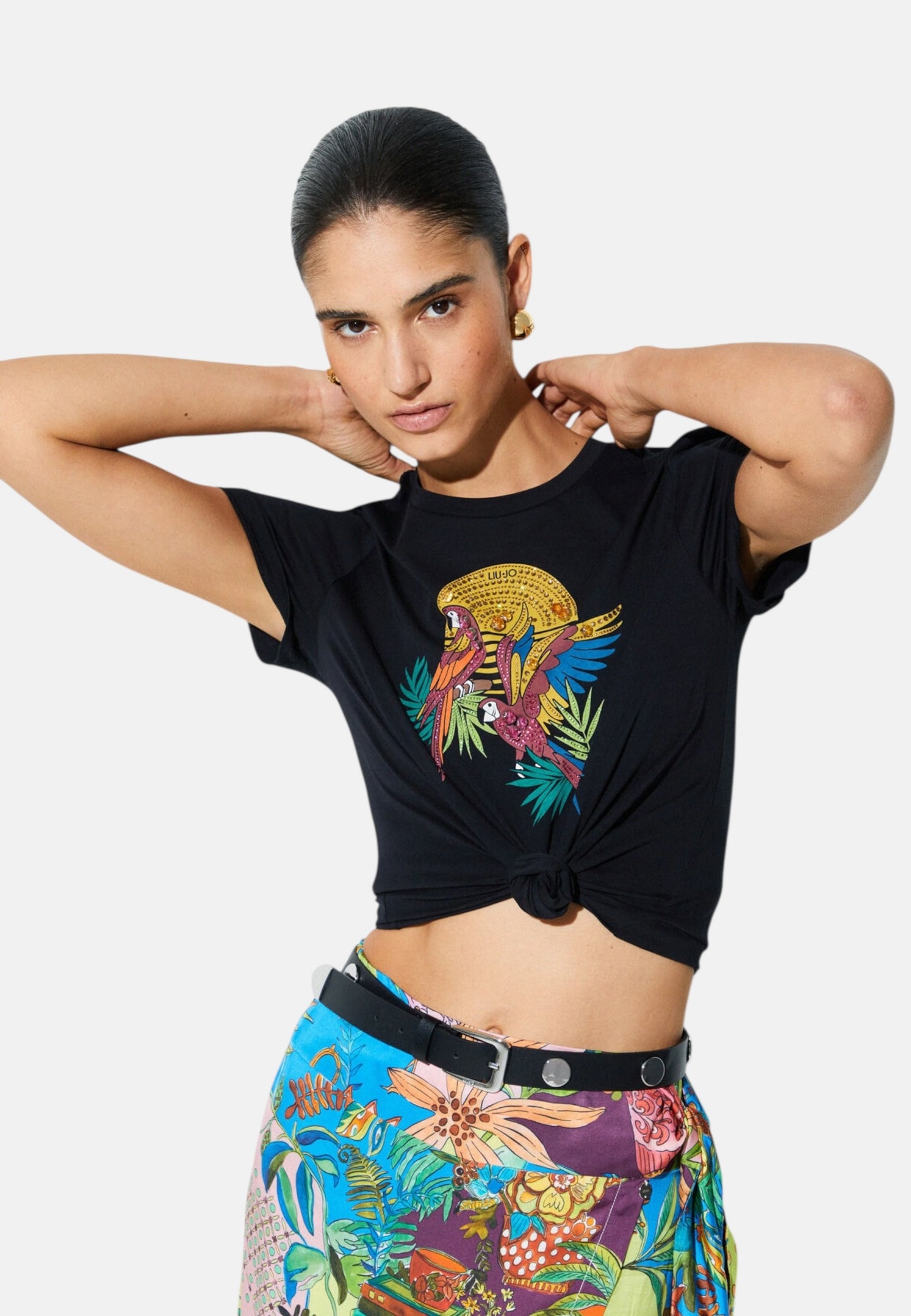 T-Shirt Manica Corta Donna Liu Jo Parrots Lj Eco Line WA6237JS923