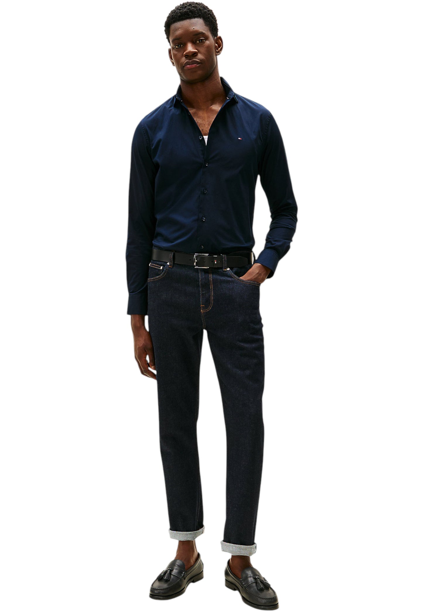 Camicia Manica lunga Uomo Tommy Hilfiger  Cl - Flex Poplin Sf MW0MW38347