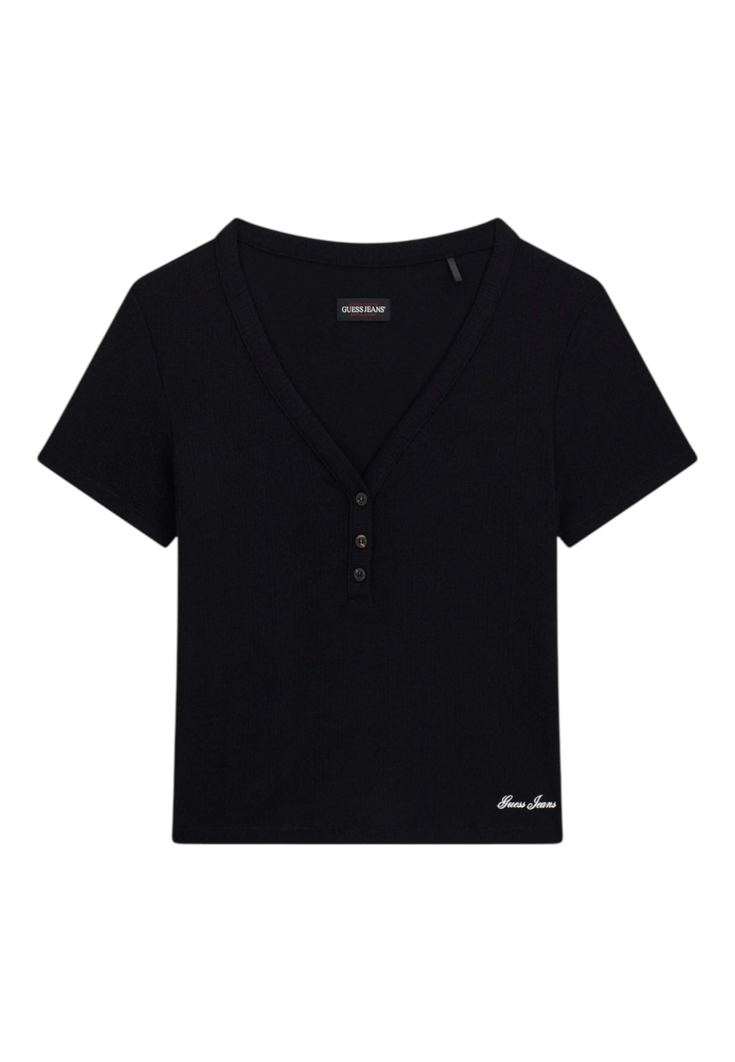 Polo Manica Corta Donna Guess  Gj Pointelle Henley W6GPB6KG372