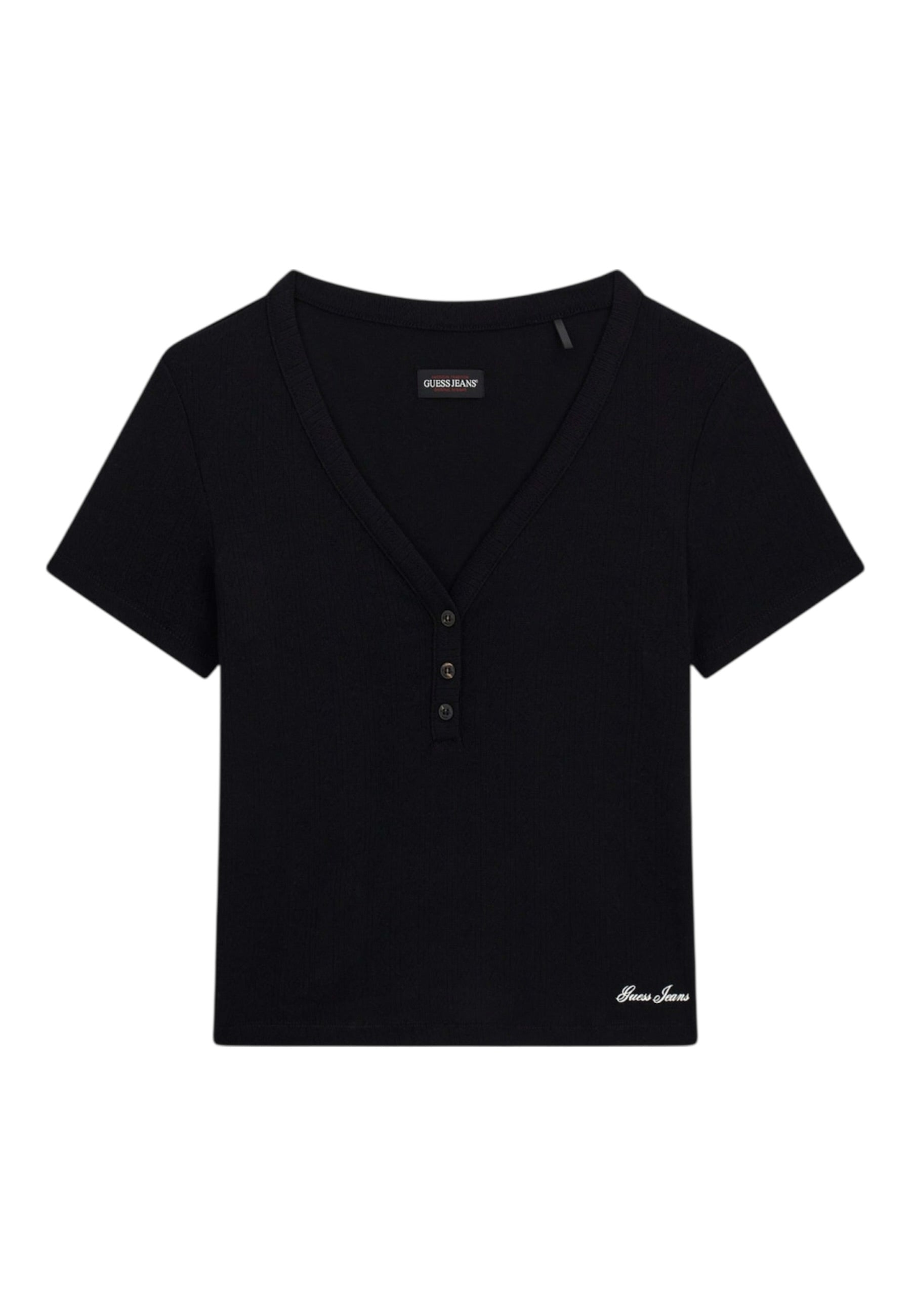 Polo Manica Corta Donna Guess  Gj Pointelle Henley W6GPB6KG372