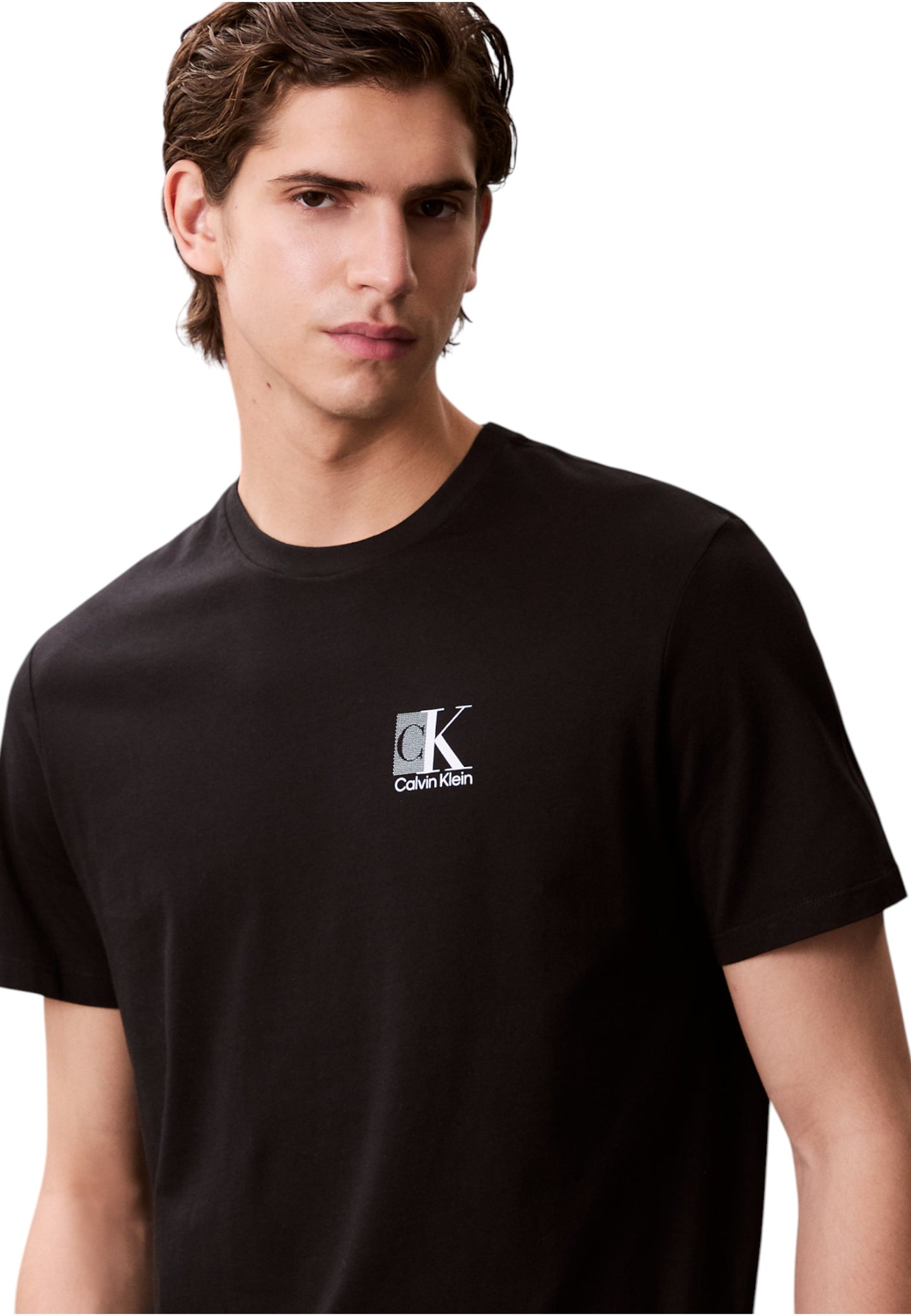 T-Shirt Manica Corta Uomo Calvin klein  30S Eu Sp Ck Abst LV04RC853G