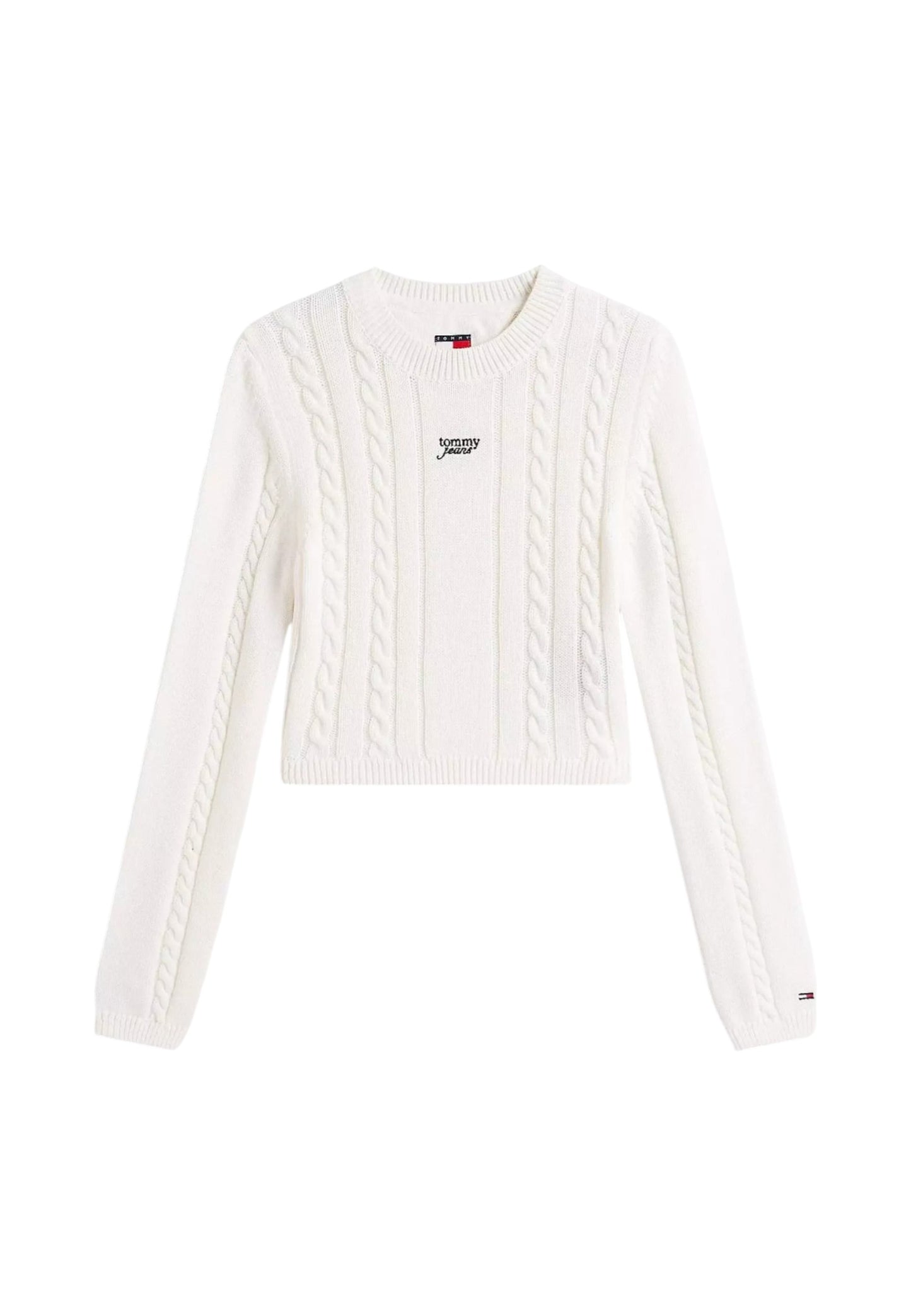 Maglione A Girocollo Donna Tommy Jeans  Tjw Cable Script Sw DW0DW22301