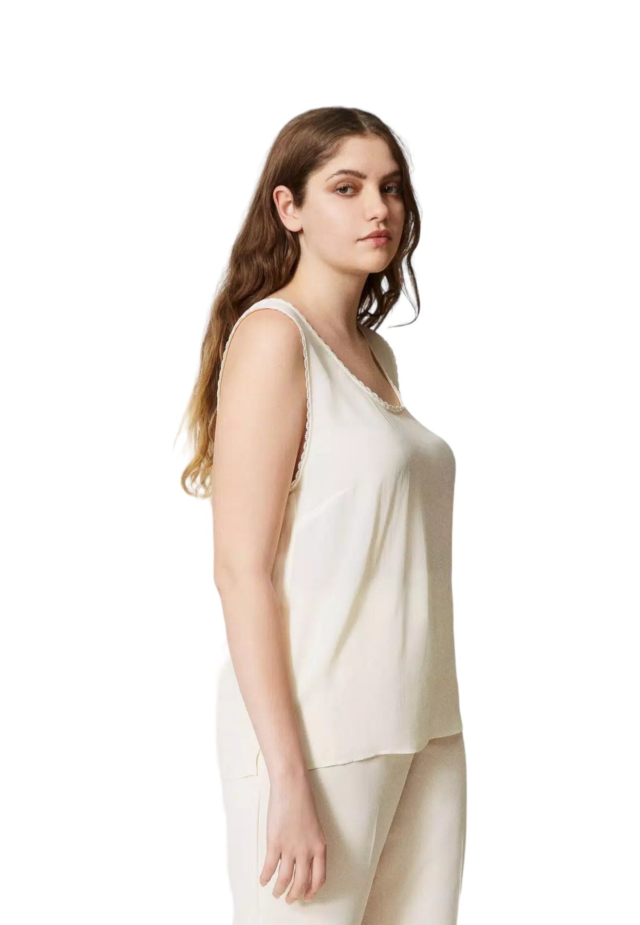 Canotta  Donna Twinset  In Crepe De Chine 231TP2453