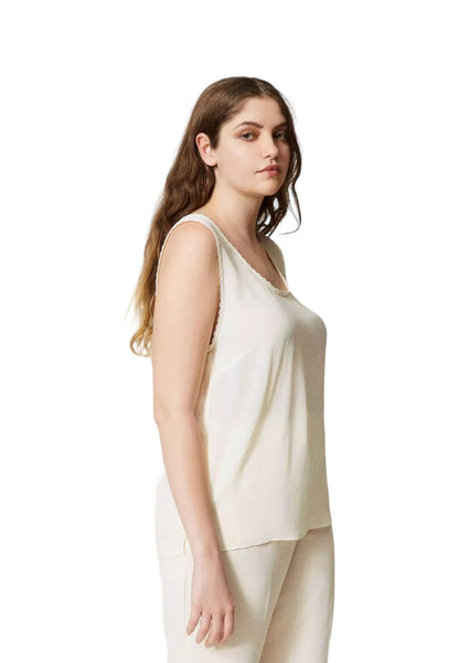 Canotta  Donna Twinset  In Crepe De Chine 231TP2453