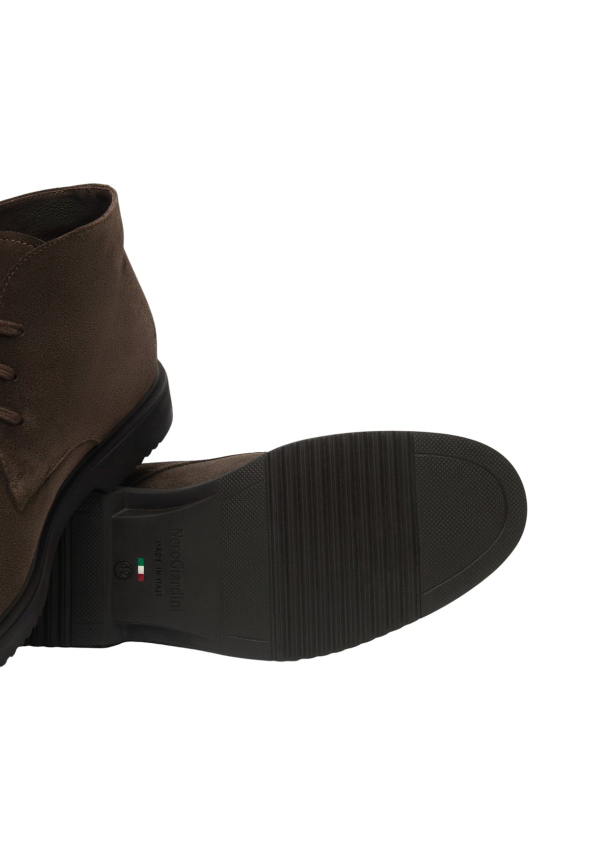 Stivaletti Polacchini Uomo Nero Giardini Tomaia in pelle, chiusura con lacci, punta tonda, linea alla caviglia, suola in gomma, Made in Italy  I500850U