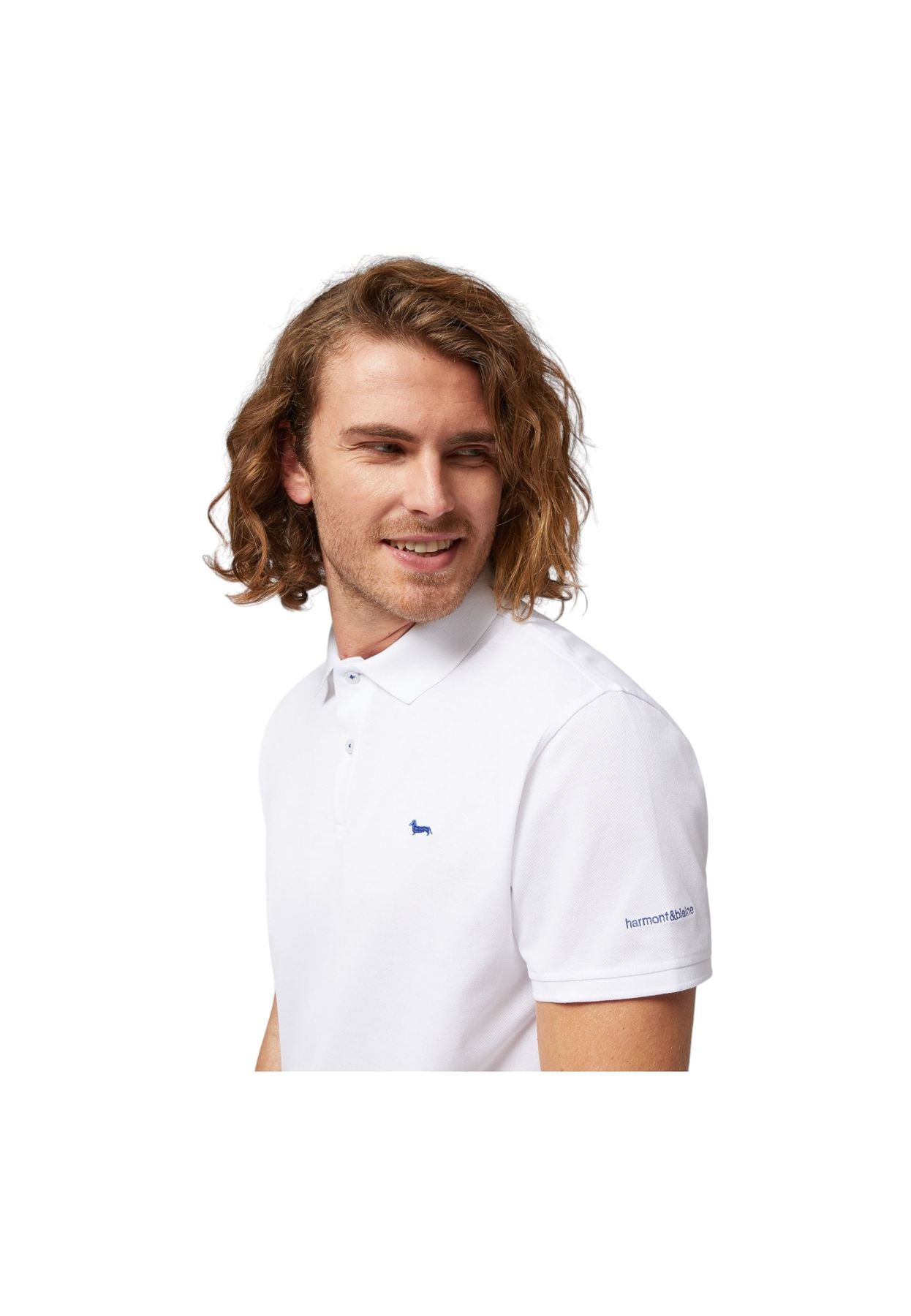 Polo Manica Corta Uomo Harmont & Blaine Con Lettering E Logo  LRL030021148