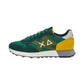 Sneakers Basse Uomo Sun68 Stile Running, Nylon E Suede, Maxi Logo Ricamato, Dettagli A Contrasto Jaki 2.0 Solid Z46121