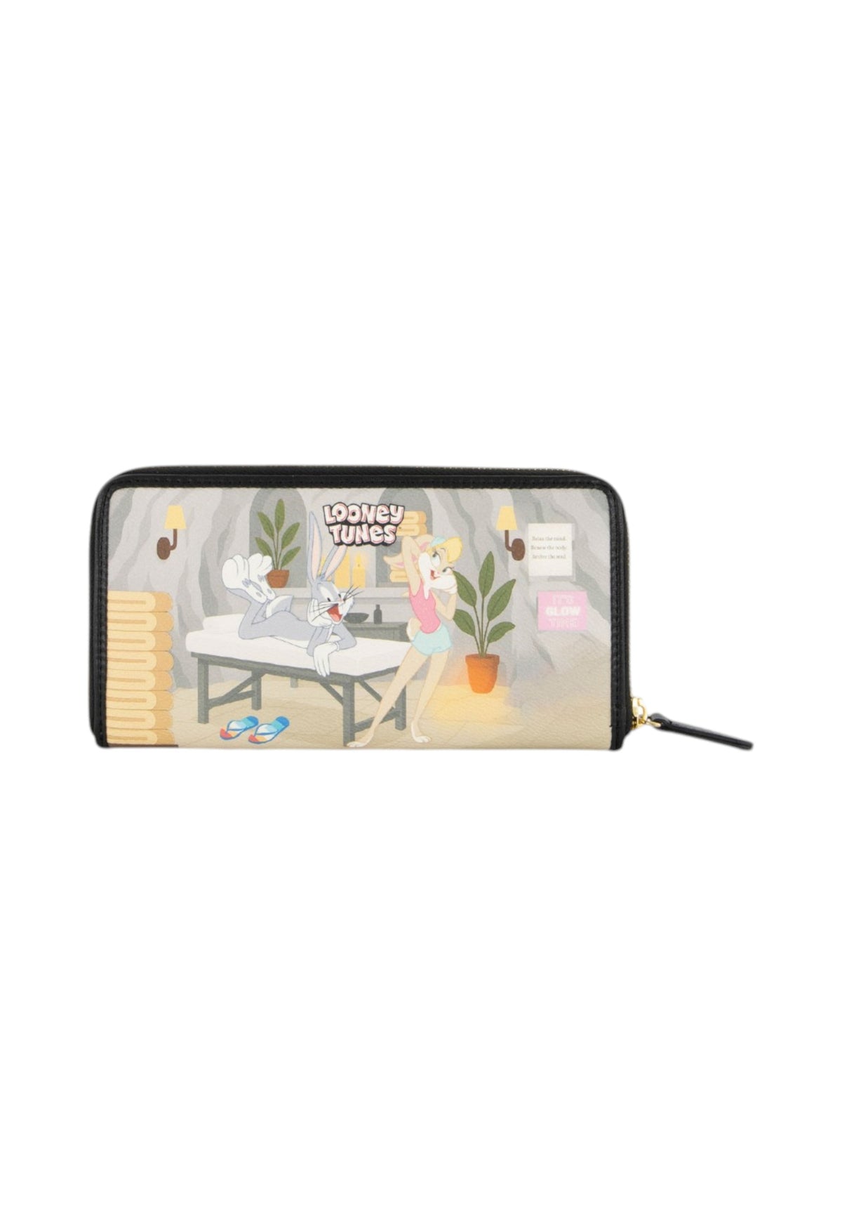 Portafoglio Con Zip Donna Braccialini Lungo, Chiusura con zip, Stampa illustrata Looney Tunes, Dimensioni: 19.5 x 2.5 x 10 Cm Allround LT LT296LT