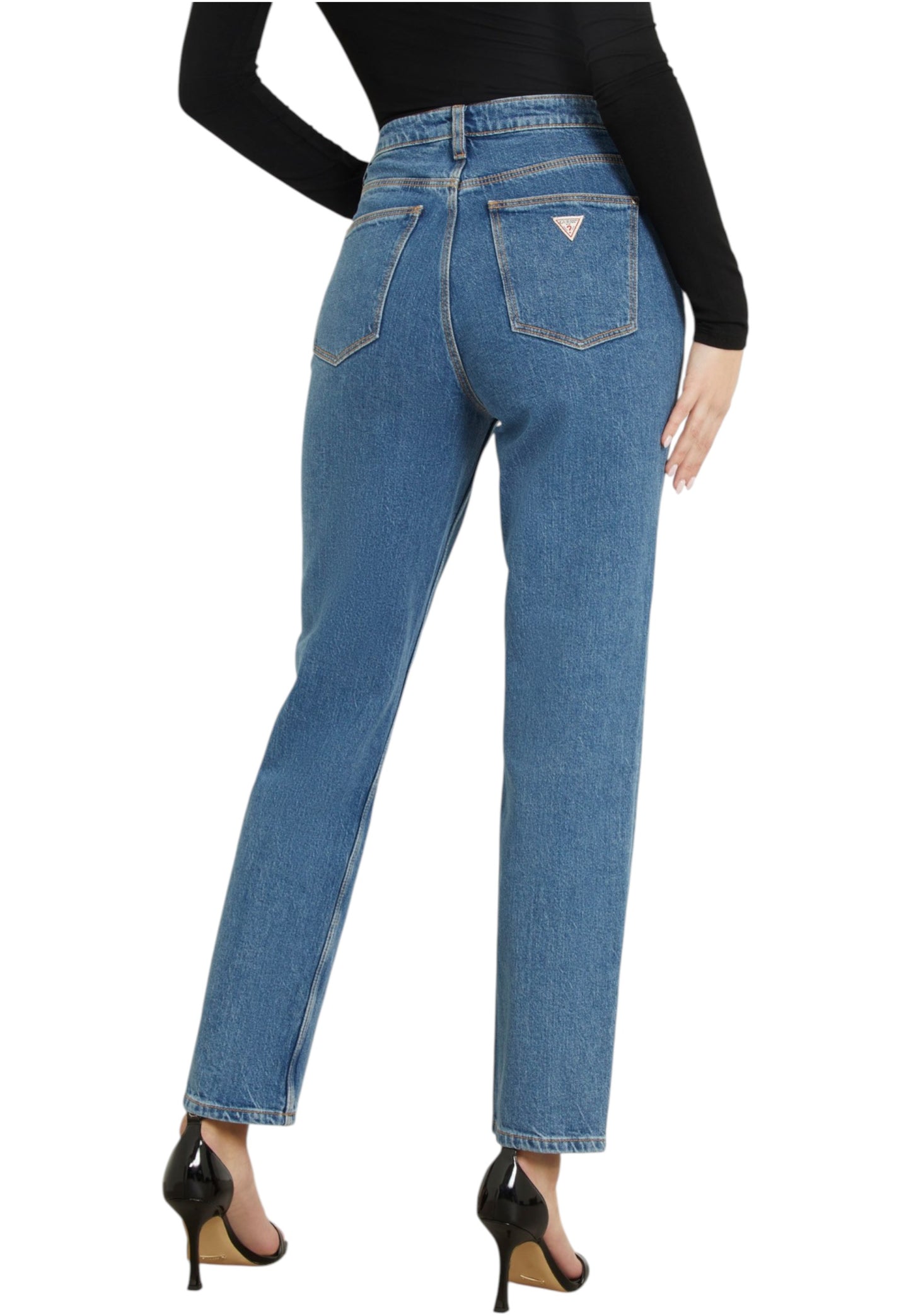 Jeans 5 Tasche Donna Guess  Mom Jean W2YA21D4NH5