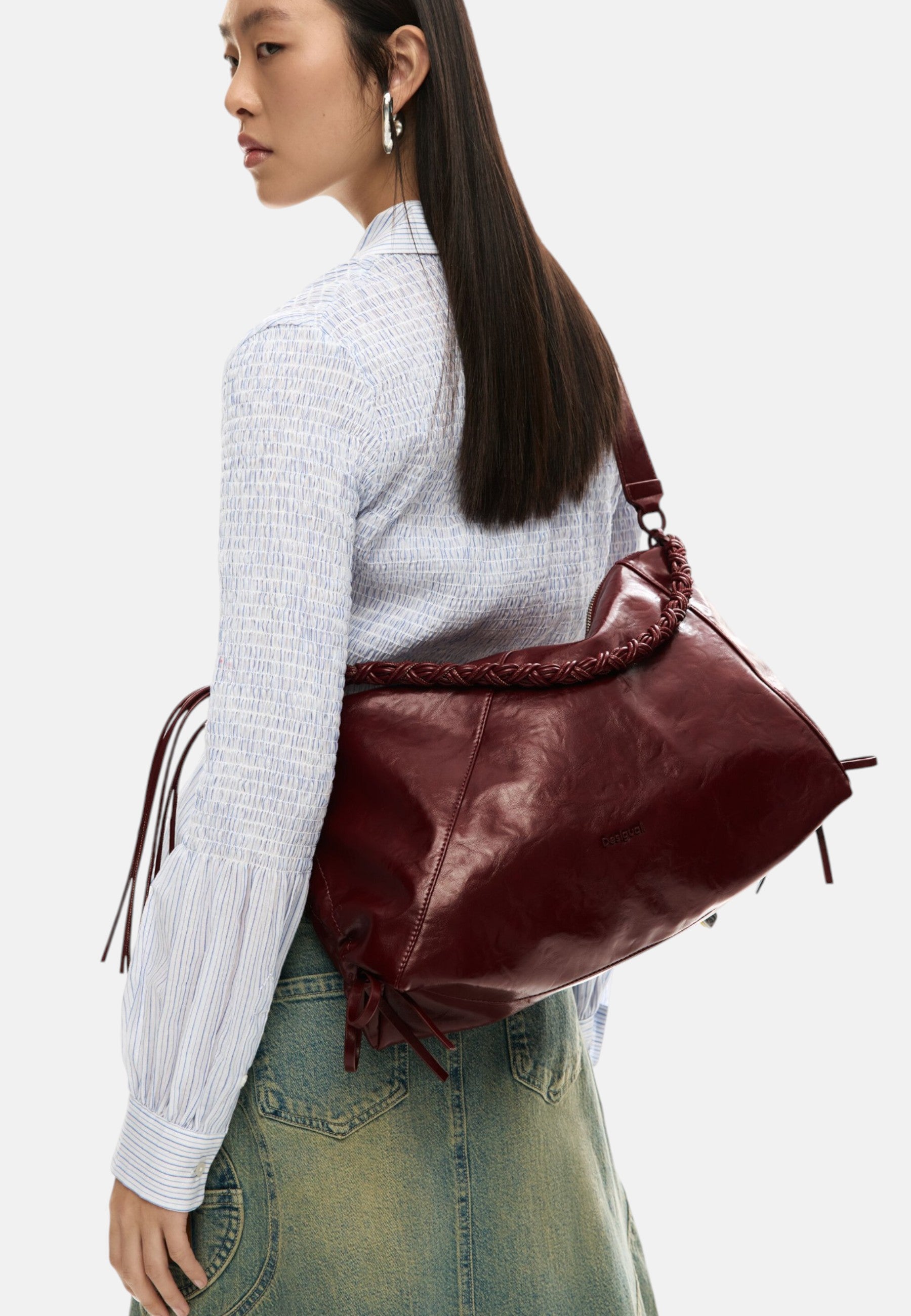 Borsa A Spalla Donna Desigual  Bag Rodio Leiria Burgundy 26SAXPBG