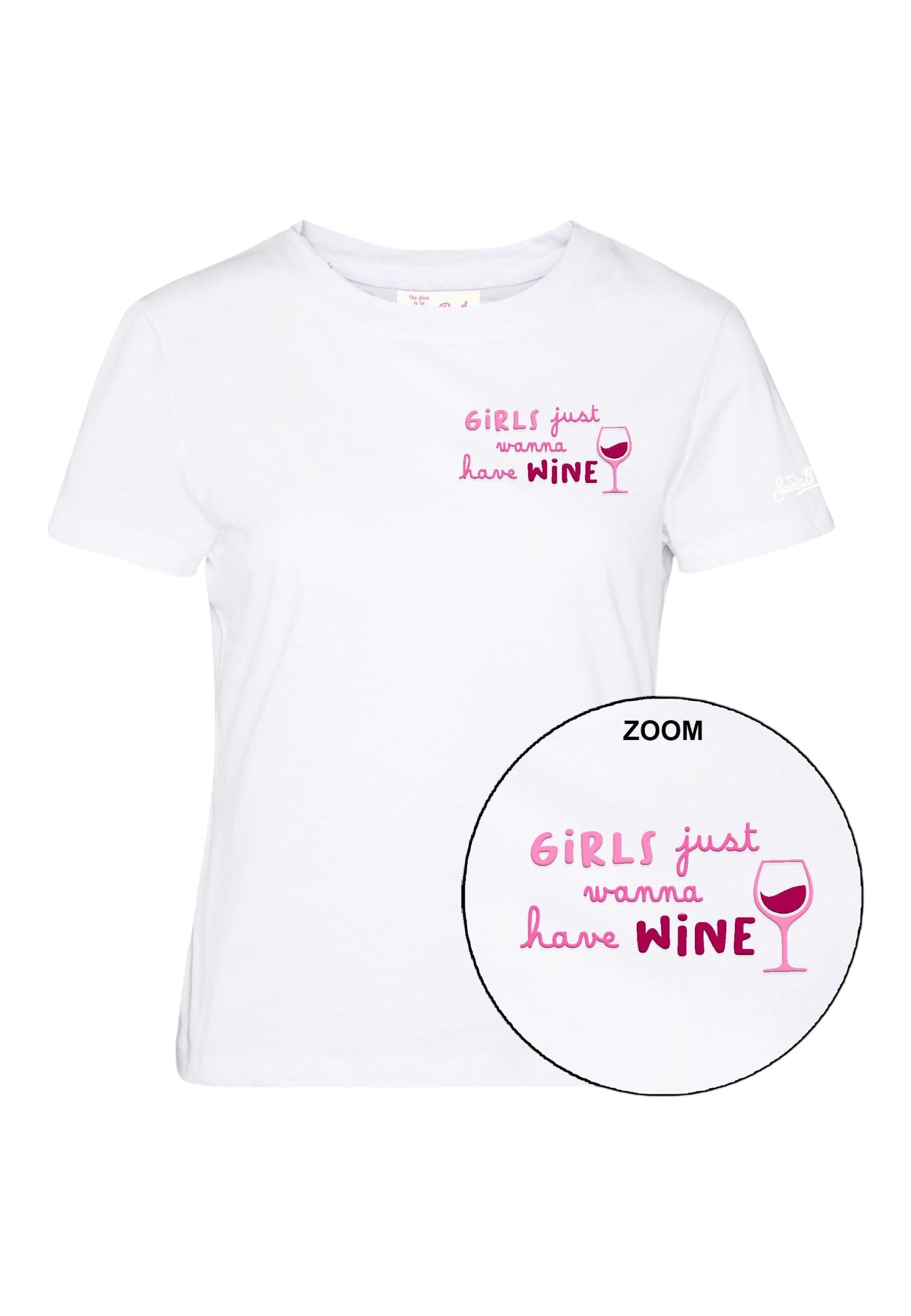 T-Shirt Manica Corta Donna Mc2 Saint Barth Girls Just Wine Emb Emilie EMI0001