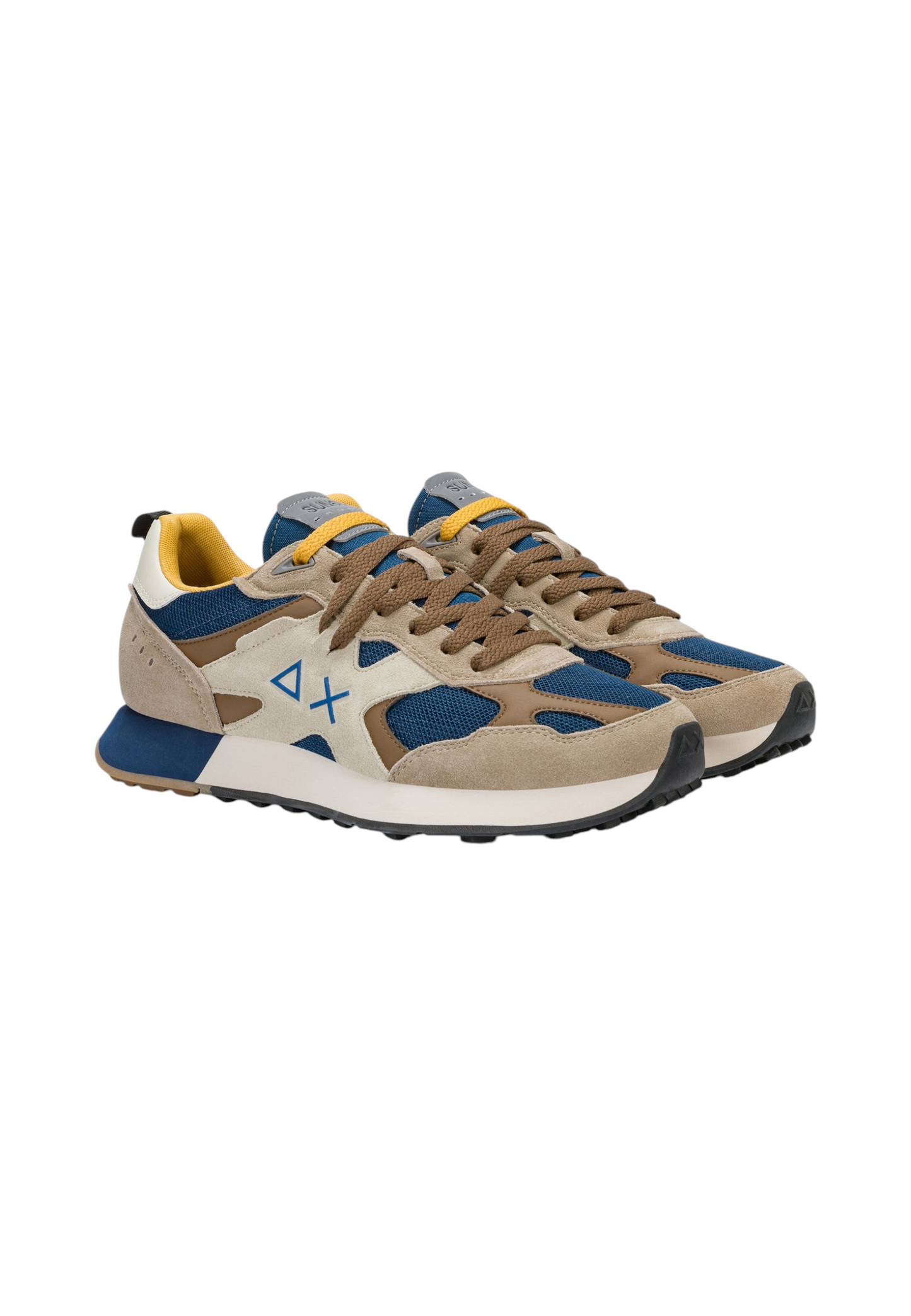Sneakers Basse Uomo Sun68 Stile Running, Nylon E Suede, Maxi Logo, Outdoor Jaki Outdoor Z46124