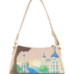 Borsa A Spalla Donna Braccialini A Spalla, Tracolla non removibile e regolabile, Chiusura con zip, Due tasche interne, una con zip e una aperta, Stampa Cartoline dedicata a Madrid, Dimensioni: 31.5 x 10.5 x 19 Cm Cartoline Madrid B19165YY