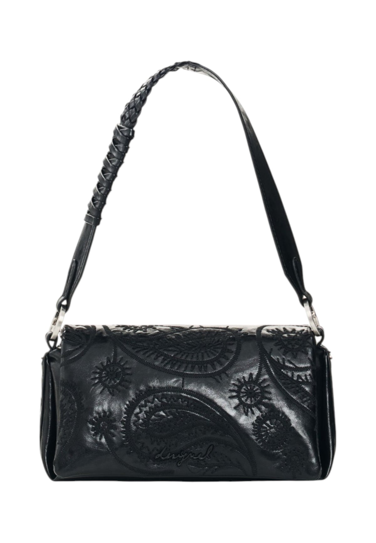 Borsa A Tracolla Donna Desigual Piccolo, Trapuntato, Motivo paisley, Con patta Siroco Naron Mini Flap Black 26WAXPA9