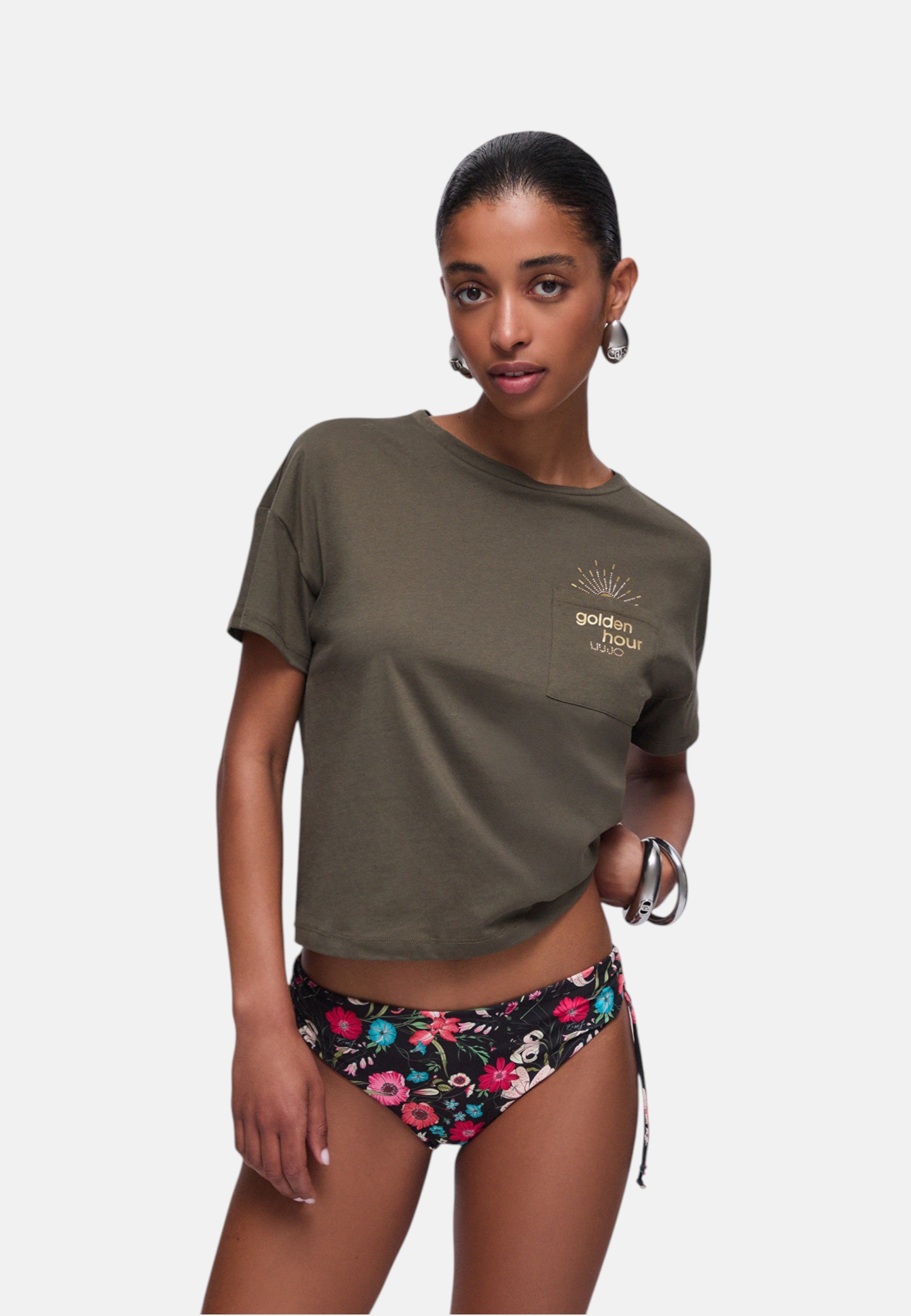 T-Shirt Manica Corta Donna Liu Jo Golden Hour Eco Line VA6161JS923