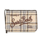 Pochette  Unisex Mc2 Saint Barth Chiusura Con Zip, Laccetto Laterale, Fantasia Tartan Aline Wool ALI0022-TARTAN