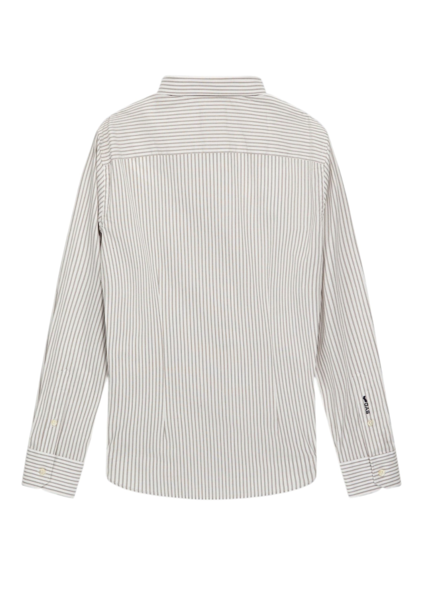 Camicia Manica lunga Uomo Gas Slim Fit In Popeline A Righe N. Kin/S 151440071274