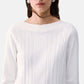 Maglia Scollo A Barca Donna Liu Jo Con Trecce E Strass  TF6189MS63L