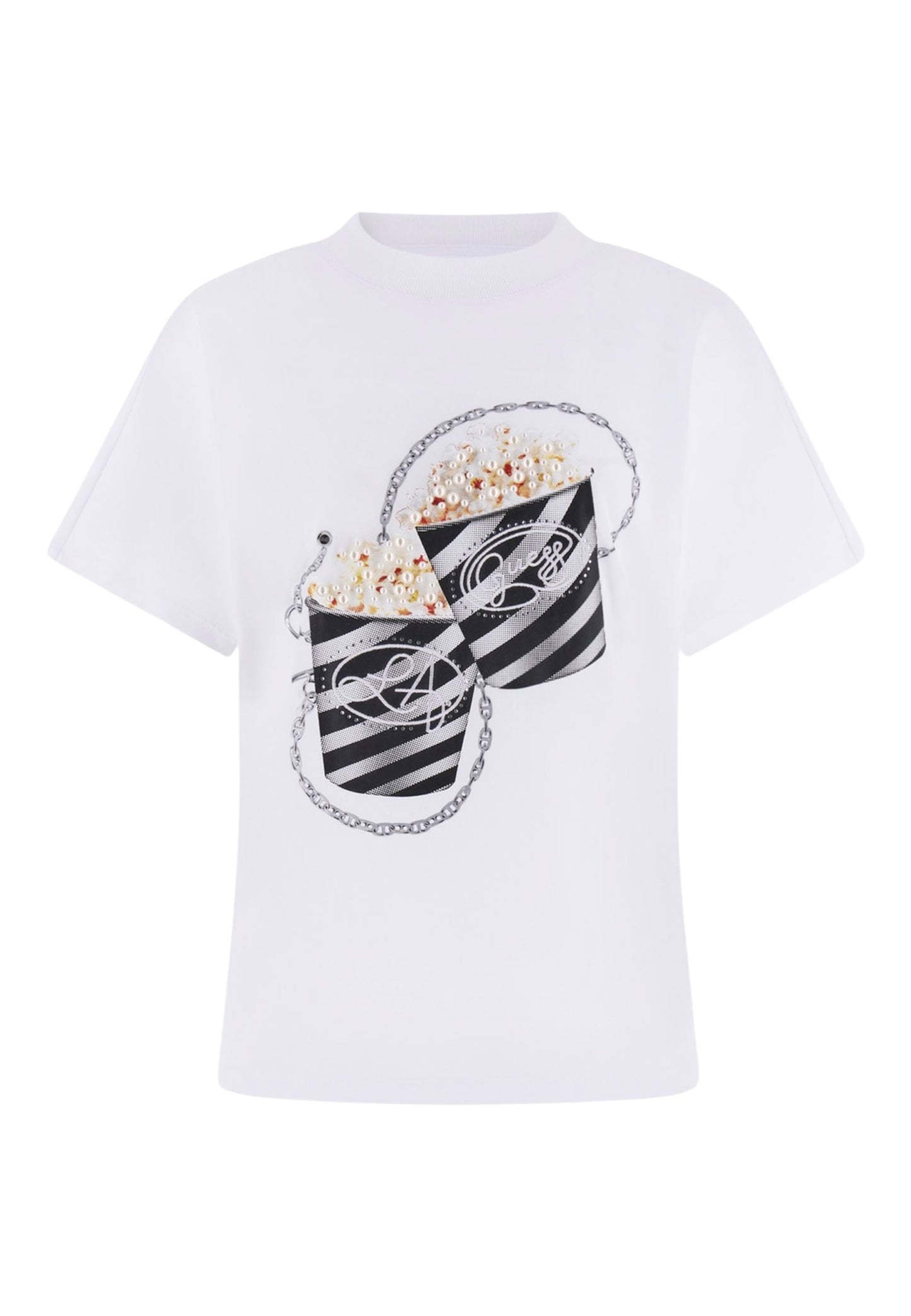 T-Shirt Manica Corta Donna Guess  Popcorn W6RI28I3Z14