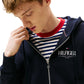 Felpa Con Zip Uomo Tommy Hilfiger Con Cappuccio Hilfiger Stacked MW0MW39375